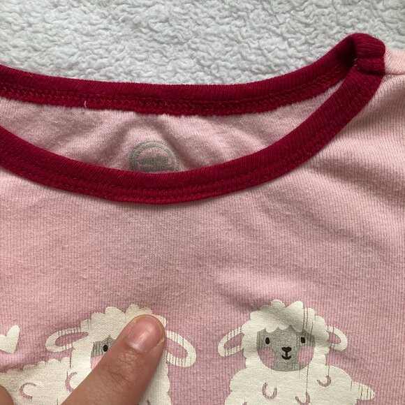Wonder Nation Toddler Pajamas 24M | Pink Sheep Print GUC with Light Staining - Picture 4 of 16